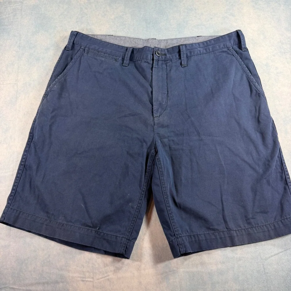Polo Ralph Lauren Shorts Mens 38 Navy Blue Excellent Relaxed Fit Chino Cotton
